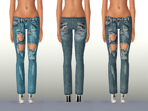 Sims 3 — SET ShakeProductions 009-1 by ShakeProductions — Jeans with details.