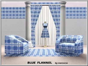 Sims 3 — Blue Flannel_marcorse by marcorse — Geometric pattern: blue flannel plaid design