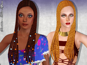 Sims 3 — Sintiklia - Female hair Africa by SintikliaSims — Female dreadlocks 3 variants : with beads(patterns - 2