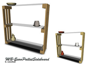 Sims 3 — MB-EuroPalletSideboard by matomibotaki — MB-EuroPalletSideboard, 2x1 recycled europallets to use as a sideboard