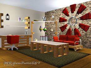Sims 3 — MB-EuroPalletSET by matomibotaki — MB-EuroPalletSET, a modern and stylish set designed form recycled