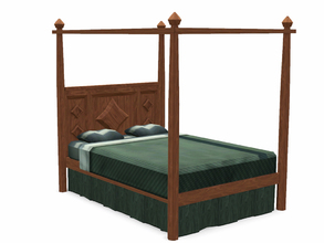 Sims 3 — Over the Top Double Bed by Rennara — Bed doubleover the top