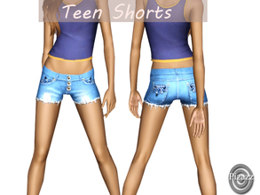 Sims 3 — JeanShorts - TEEN by pizazz — A great pair of shorts that look and feel good. Jean shorts for teens, can be