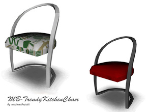 Sims 3 — MB-TrendyKitchenChair by matomibotaki — MB-TrendyKitchenChair, curvy modern dining chair with metal frame, 2