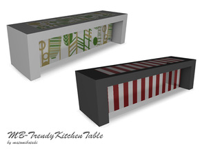 Sims 3 — MB-TrendyKitchenTable by matomibotaki — MB-TrendyKitchenTable, new dining table mesh with transparent parts and