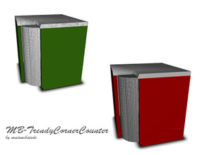 Sims 3 — MB-TrendyCornerCounter by matomibotaki — MB-TrendyCornerCounter, new corner counter mesh with 3 recolorable