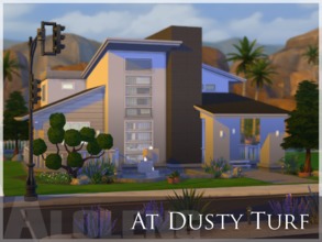 Sims 4 — Dusty Turf by aloleng — A contemporary themed house with 2 bedrooms, 2 toilet and bath, living room, dining