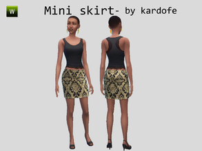 Sims 4 — kar_yfBottom_Miniskirt_party by kardofe — Mini skirt with printed party