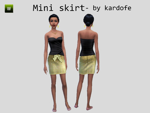Sims 4 — kar_yfBottom_Miniskirt_party2 by kardofe — Mini party skirt decorated with a big bow at the waist