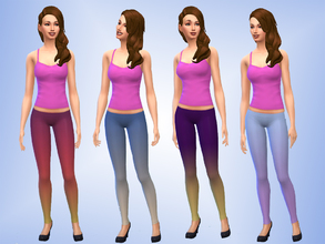 Sims 4 — Ombre Footless Tights 22 Colors Set by notegain — Ombre Footless Tights 22 Colors Set, all packaged together,