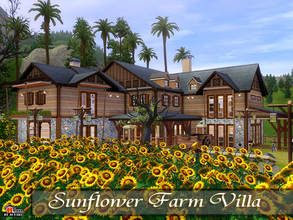 Sims 3 — Sunflower Farm Villa by autaki — Medium house for your simmies. Wood country styles. It has Living room Dining