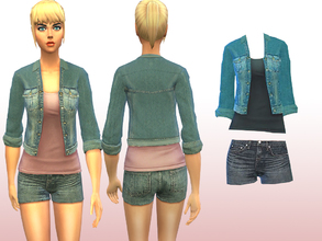 Sims 4 — ShakeProductions Denim Shorts1 by ShakeProductions — Realistic Denim Shorts.