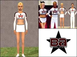 Sims 2 — Brandon Allstars Senior White Female Uniform by Cheer4Sims2 — Brandon Allstars Senior White Female Uniform