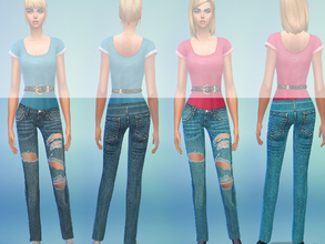 Sims 4 — ShakeProductionsS4-02-1 by ShakeProductions — Realistic torn jeans