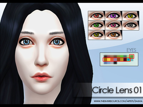 Sims 4 — Circle Lens Set 01 by Zauma — Hi! New eyes for TS4, non default and 9 recolors. Hope you like!