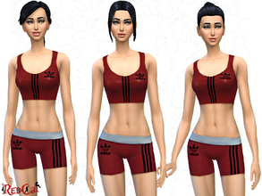 Sims 4 — Sport Set by RedCat — Top is under Sports Bra's recolor and Short is under Sports Short's recolor. 