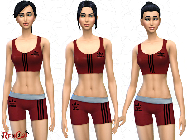 Sims 4 — Sport Set by RedCat — Top is under Sports Bra's recolor and Short is under Sports Short's recolor.