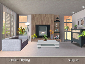 Sims 3 — Asian Living by ung999 — The elegant Asian Living room set with 8 items included.