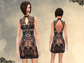 Sims 4 — _Everlasting_ Lace Dress by notegain — Every story begins with an impressive dress, let your sims dress to