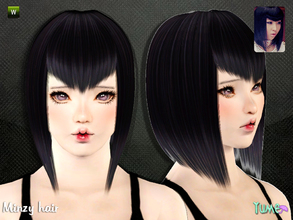 Sims 3 — Yume - Minzy hair by Zauma — Hair inspired on Minzy from 2NE1 in ''I love you'' MV. Is a short hairstyle with