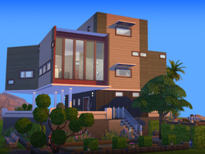 Sims 4 — The Cameron by senemm — An all-in-one home inspired by the atmospheric Scandinavian architecture - colorful and