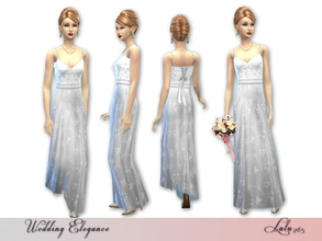Sims 4 — Wedding Elegance  by Lulu265 — A retexture of the Maxi Dress Female 