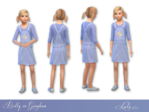 Sims 4 — Pretty in Gingham  by Lulu265 — A recolour of the Jumper Overall 