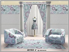 Sims 3 — Retro 2_marcorse by marcorse — Geometric pattern: bright pink and teal blue retro design
