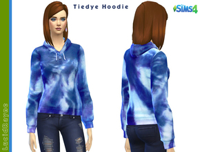 Sims 4 — Tiedye Hoodie by LucidRayne — Item will show as a new mesh on its own thumbnail. 