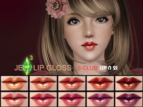Sims 3 — Sims3set S-Club makeup lipstick N15 to 21 set3 by S-Club — Hey everyone! These are lipsticks from N15 to N21 of