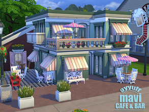 Sims 4 — Mavi Cafe&Bar by ayyuff — A cozy and stylish cafe waiting for your sims... 