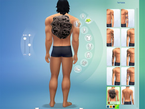 Sims 4 — Reaper Full Back Tatoo by EyeDye — If you are anything like me, you love fresh ink, and this games selection is