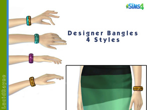 Sims 4 — Designer Bangle Bracelets by LucidRayne — Bracelet will show up as a new item on its own thumbnail with 4