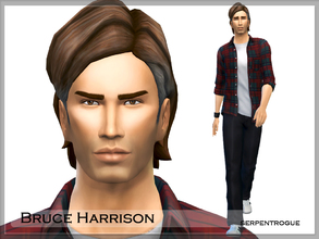 Sims 4 — Bruce Harrison by Serpentrogue — The only important thing is for Bruce Harrison to improve himself. Heis so