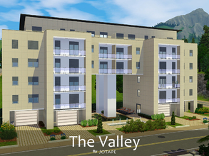 Sims 3 — The Valley by -Jotape- — The Valley is a modern and luxurious condominium with curved roof, 8 apartments (7
