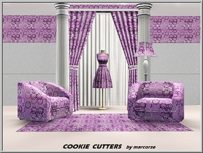 Sims 3 — Cookie Cutters_marcorse by marcorse — Geometric pattern: cookie cutter shapes in a random, horizontal design.