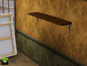 Sims 3 — Urban Loft Artist Cove 2 TWO Tile Shelf by TheNumbersWoman — True Urban second hand loft style.The NumbersWoman