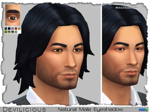 Sims 4 — Natural Eyeshadow for Males by Devilicious — Part from the Natural Eyeshadow Set for Males. Swatches are located