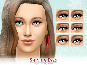 Sims 4 — Shining Eyes (non-default recolors) - light blue by Lhonna — Non-default eyes recolors for yours Sims. Shining