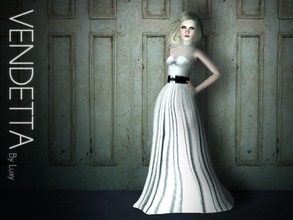 Sims 3 — Vendetta by LuxySims3 — Long dress with lace and studs on the neck. Recolorable. New mesh. Enjoy :)