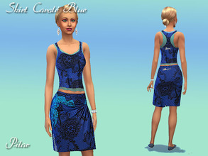 Sims 4 —  by Pilar — SkirtKneePencil_Carole Blue for female