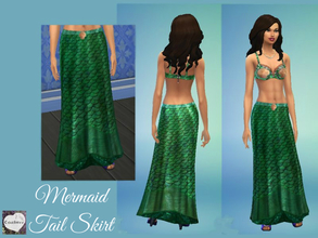 Sims 4 — Mermaid Tail Skirt by Cocobuzz — Look like an enchanting mermaid and make your Sim's home an undersea palace.