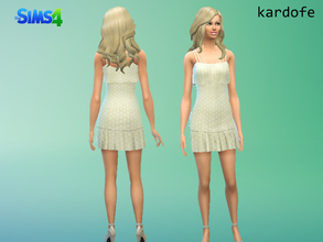Sims 4 — kardofe_yfBody_DressFlutter_recolor1 by kardofe — Summer dress with pretty ruffles and cheerful print