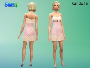 Sims 4 — kardofe_yfBody_DressFlutter_recolor2 by kardofe — Summer dress with pretty ruffles and cheerful print