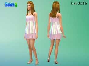 Sims 4 — kardofe_yfBody_DressFlutter_recolor3 by kardofe — Summer dress with pretty ruffles and cheerful print