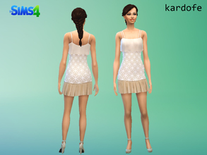 Sims 4 — kardofe_yfBody_DressFlutter_recolor4 by kardofe — Summer dress with pretty ruffles and cheerful print