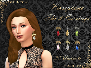 Sims 4 — Persephone Short Earrings *New Mesh* 30 Variants by notegain — Persephone short earrings for the most