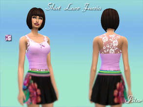 Sims 4 — TankSheerPunk_fucsia by Pilar — TankSheerPunk_fucsia for female