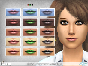 Sims 4 — Lipstick 001 Set 1 Part 2 by CATcorp by CATcorp — This is my first lipstick set for the Sims 4. Hope you like