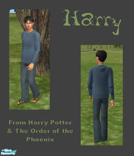 Sims 2 — Harry Potter & OtP - Harry\'s Casual by EarthGoddess54 — Give your sims Harry\'s casual cool in this blue